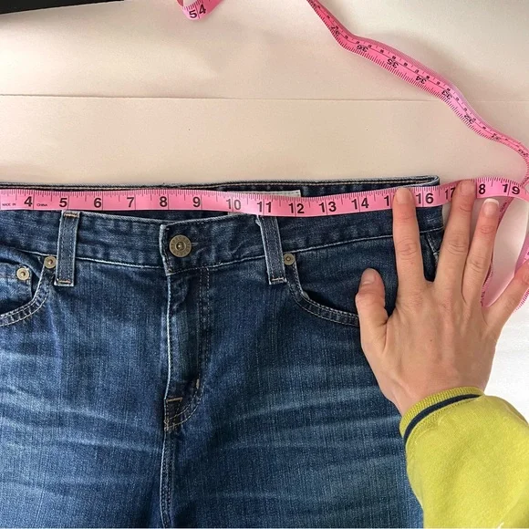 AG Adriano Goldschmied Ex-Boyfriend Slouchy Slim Jeans Blue Size 30 Faded - Picture 9 of 11